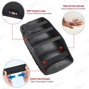 Fits Ford Explorer 2011-2019 Replacement Vinyl Leather Center Console Lid Armrest Cover Auto Upholstery Custom Interiors Trim KBH Black - Israel