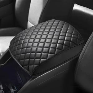 Adatto per Honda Pilot 2009-2015 PU Leather Middle Center Console Lid Bracciolo Copertura Cuscino Protettore Custom Pet Anti-Scratch KBH Nero