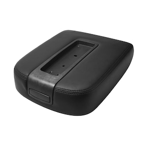 Fits 2007-2014 Chevy Silverado 1500 2500 3500 Center Console Lid Armrest Cover Upholstery Replacement Vinyl Leather KBH Black