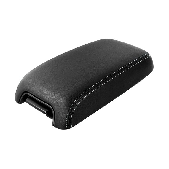 thumbnail image 2 of Black Microfiber Leather Center Console Lid Cover Skin – For Ford Explorer 2011-2018 Limited – Black Stitching 2 of 6