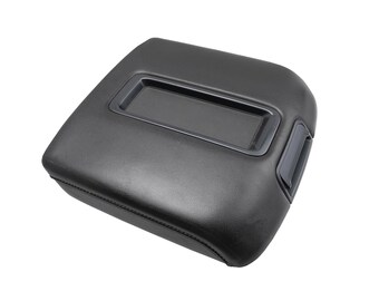 Fits 14-18 Chevy Silverado 1500 2500 Center Console Lid Middle Armrest Cover - Leather Black Stitch - Replacement, Upholstery, by KBH