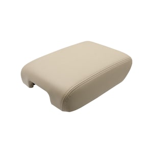 Fits 2013-2018 Nissan Pathfinder Vinyl Leather Center Console Lid Armrest Cover Car Interior Upholstery Replacement Trim Beige Tan