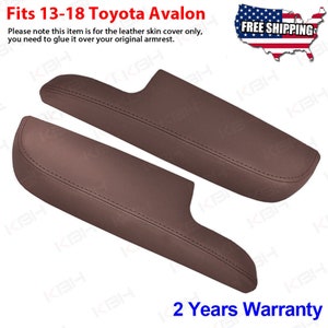 Fits Toyota Avalon 2013-2018 Vinyl Leather Front Door Panel Armrest Cover Auto Car Interior Upholstery Replacement Trim Brown