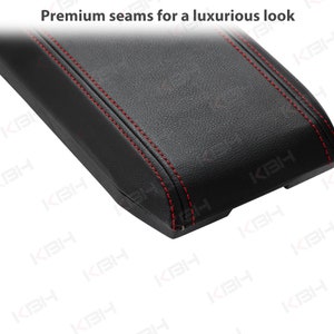 Fits 17-20 Nissan Rogue Vinyl Leather Center Console Lid Armrest Cover Black