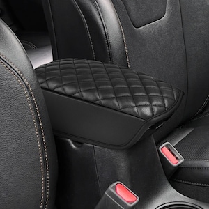 Fit Jeep Compass 2017 2018 2019 2020 2021 Center Console Lid Armrest Cover Leather Pad Cushion Protector Car Interior Pet Anti-Scratch Black