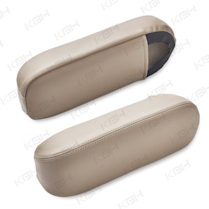 Fits Ford Excursion, F250 Lariat, F350 Lariat 1999-2007 Seat Armrest Cover Vinyl Leather Custom Interiors Replacement Trim Pair KBH Tan