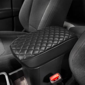 Fits Ford Maverick 2022-2024 Center Console Lid Middle Arm Rest Cover PU Leather Pad Cushion Protector Car Interior Pet Anti-Scratch Black