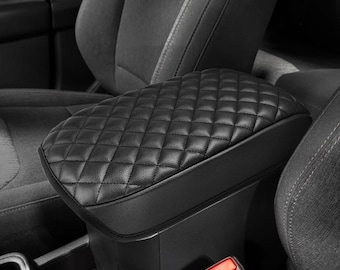 Fits Ford Maverick 2022-2026 Center Console Lid Middle Arm Rest Cover PU Leather Pad Cushion Protector Car Interior Pet Anti-Scratch Black
