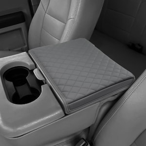 Fit Ford F-250 F-350 Jump Seat 1999-2010 Center Console Lid Armrest Cover Cushion Pad Protector Custom Interiors Anti-Scratch Dark Gray KBH