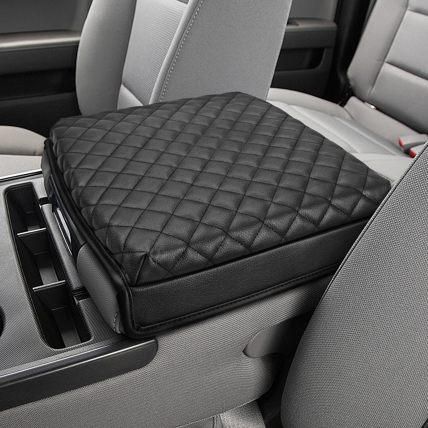 ISSYAUTO Copertura Console Centrale In Pelle Per Silverado/Sierra 2014-2018 (sedili 40/20/40)