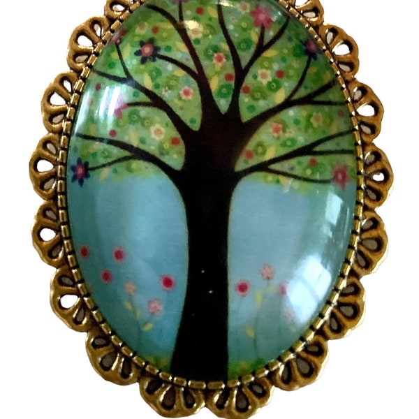 Tree brooch, tree of life, tree jewelry, colorful tree, pin,brooch, tree of life