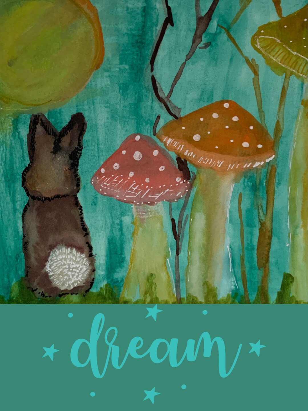 Digital Print Watercolor Dream Print Child's Room Etsy