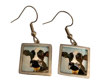 Cow earrings, Cow , Cow lover gift, Cow jewelry, cows, cow gift