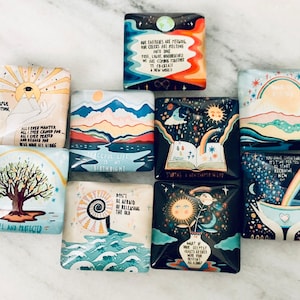 Nine ethereal magnets, magnets, gift, beautiful magnet, quote magnet, gift