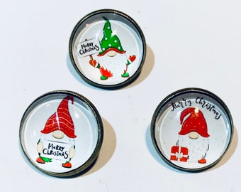 Mini Christmas Gnome Pins - Set of 3
