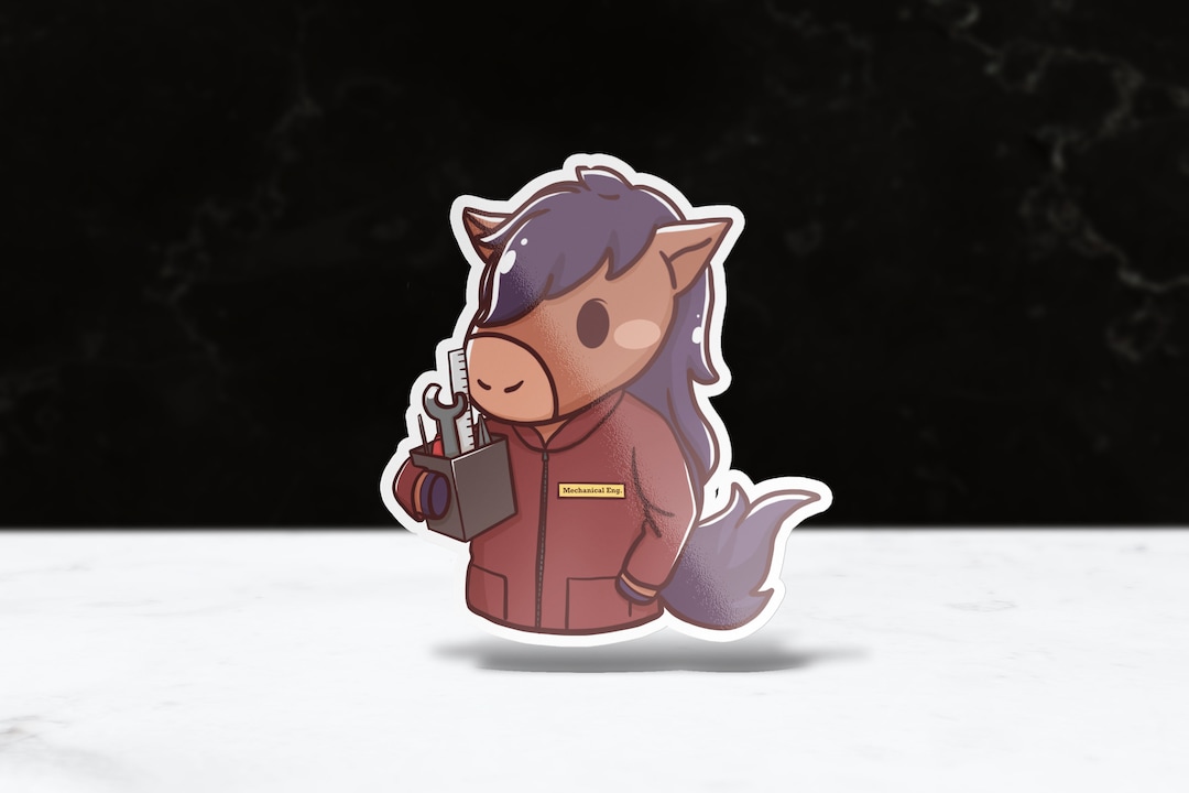 Chibi Mechanical Engineering Sticker CPP Cal Poly Pomona Vinyl ...