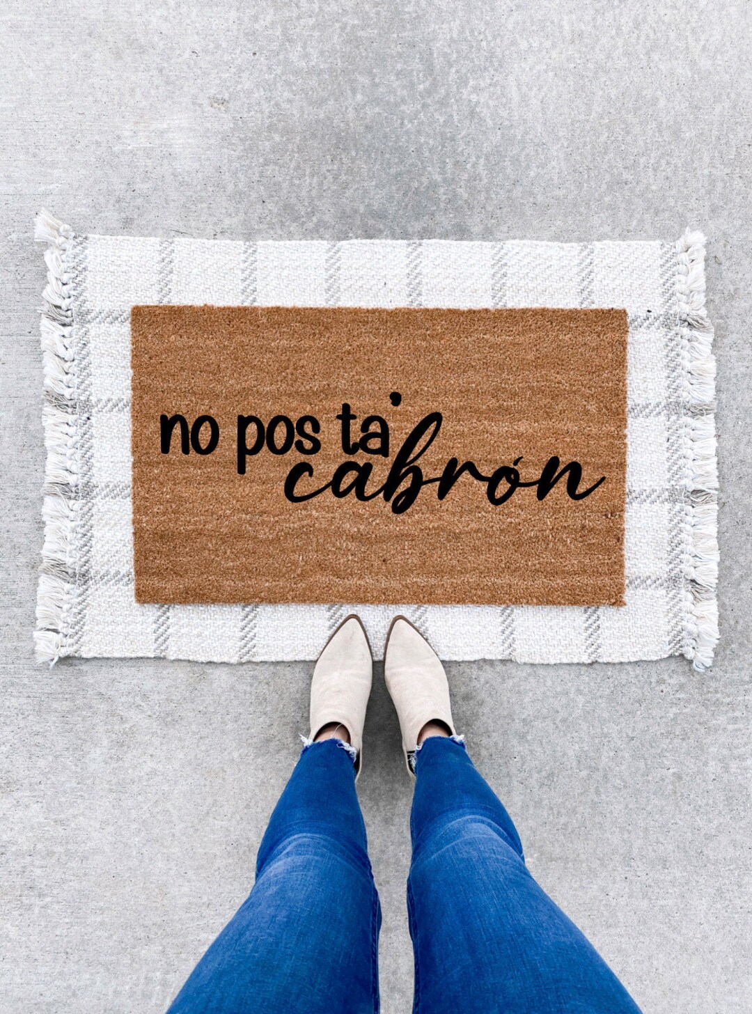 No Pos Ta Cabron, Funny Spanish Doormat, Mat in Spanish, Patio