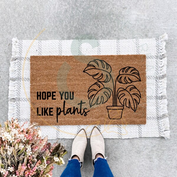 Plant Doormat Etsy