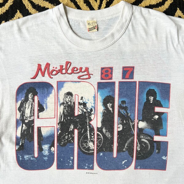 Rare 1987 Motley Crue Girls Girls Girls World Tour Vintage Screen Stars T-Shirt 80’s M