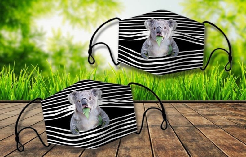 Download Koala Animal In Pocket Animal Love Peace 3 Layer Face | Etsy