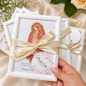 Virgin of Guadalupe Shadow Box | Baptism Favor Template | Paper Frame SVG | Cricut & Silhouette Cut File | PDF PNG | Digital Download