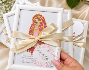 Virgin of Guadalupe Shadow Box | Baptism Favor Template | Paper Frame SVG | Cricut & Silhouette Cut File | PDF PNG | Digital Download