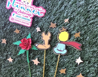 The little prince, Le Petit Prince (elements) assemble your own cake topper. SVG file.