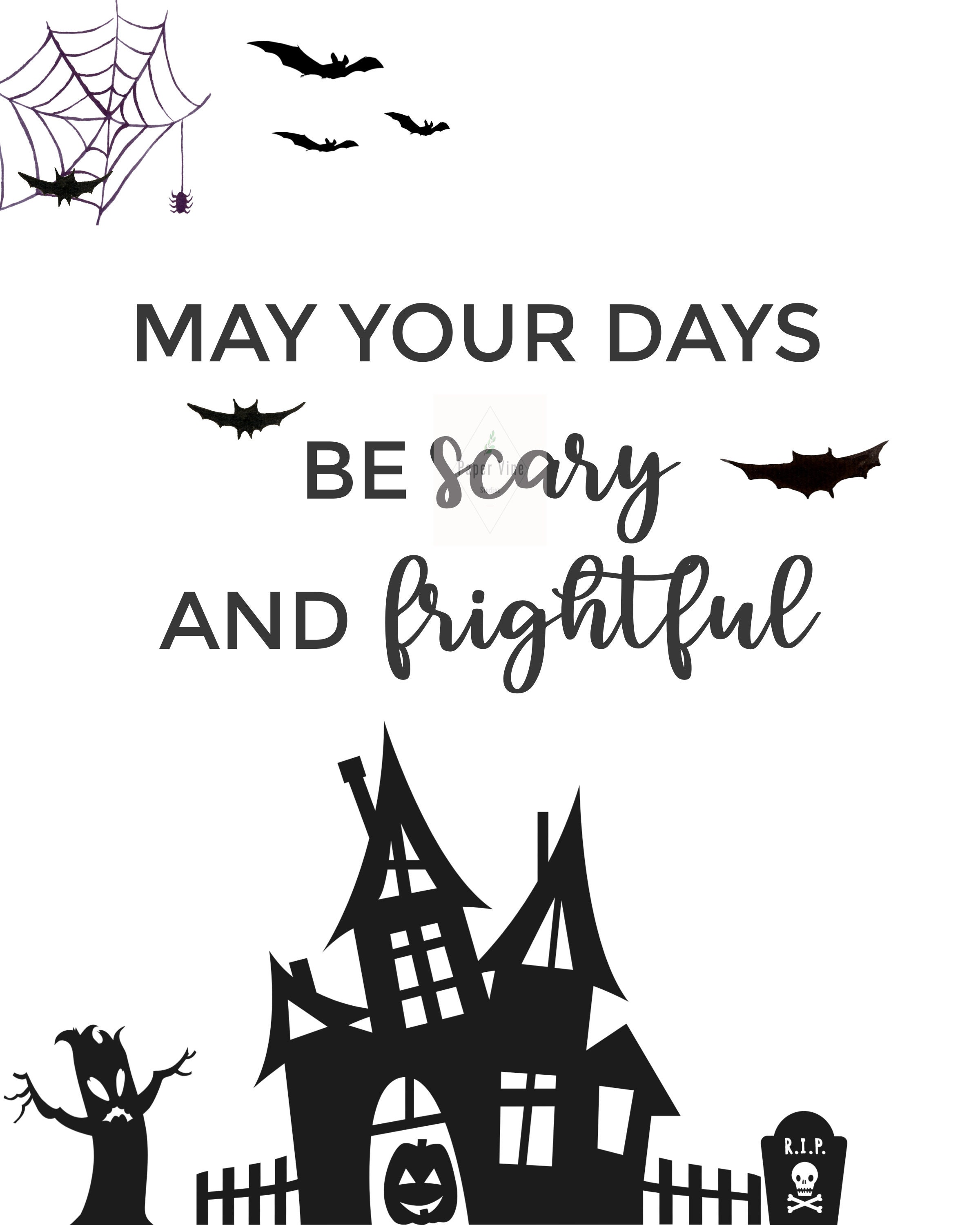 Farmhouse Halloween 8x10 Printable Wall Art/indoor Halloween Decor for