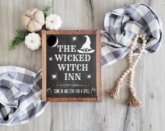 Wicked Witch Halloween Printable/Halloween Wall Art/Chalkboard Printable/Spooky Halloween Decor/Halloween Home Decor/Farmhouse Halloween