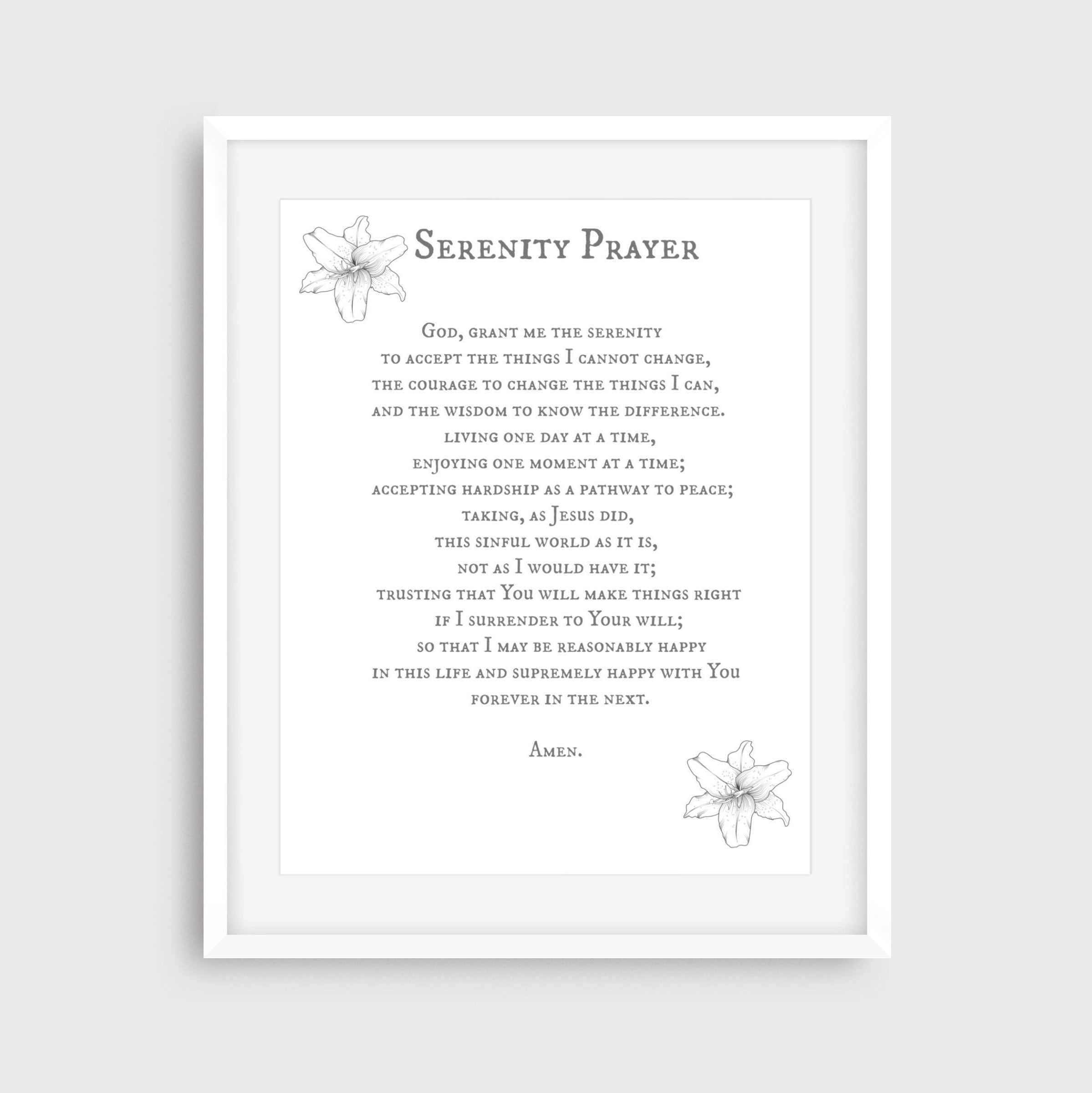 Printable serenity prayer long version - interiorsfiko