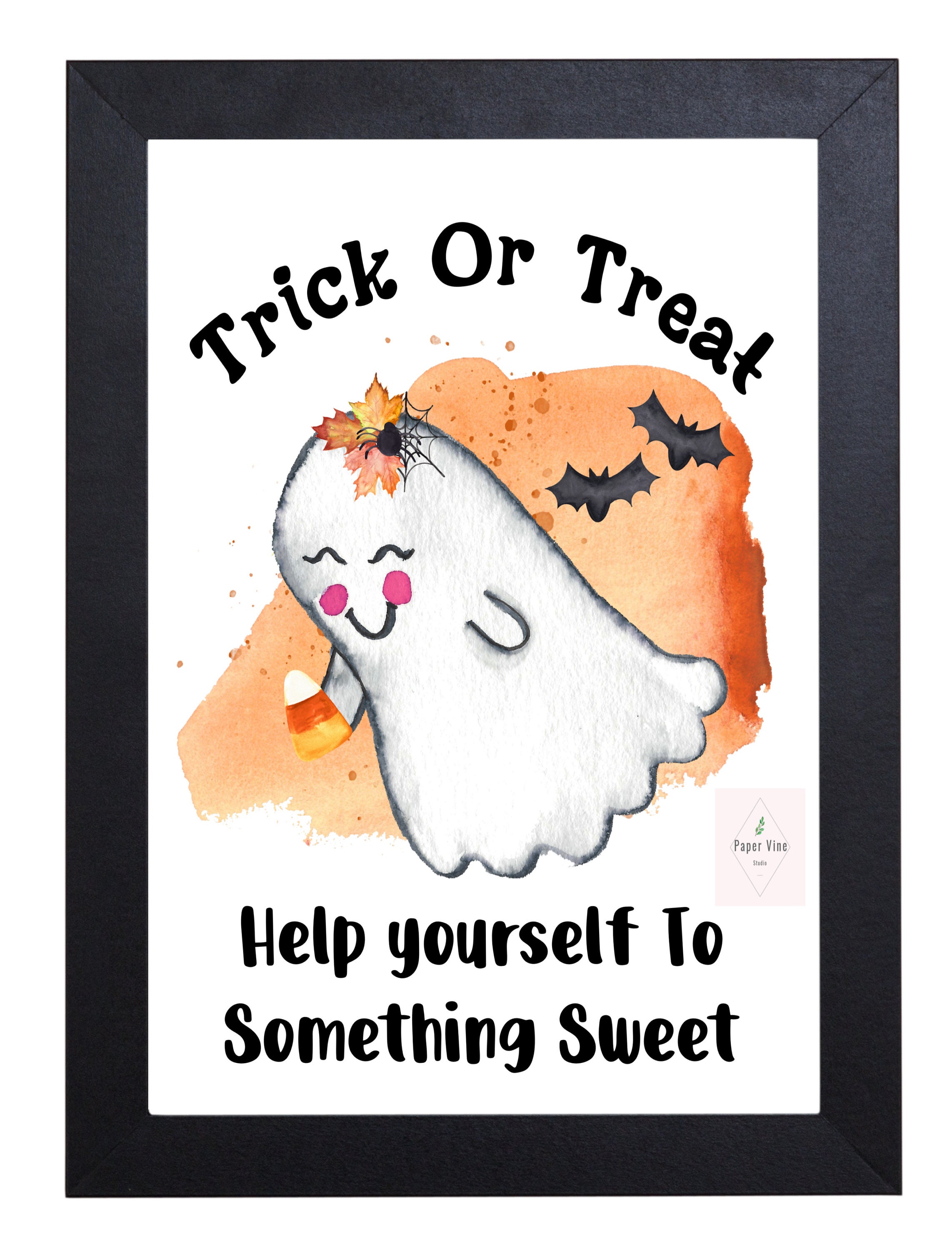 Trick Or Treat Printable Sign Halloween Candy Bowl Print Halloween Trick or treat printable sign halloween candy bowl print halloween