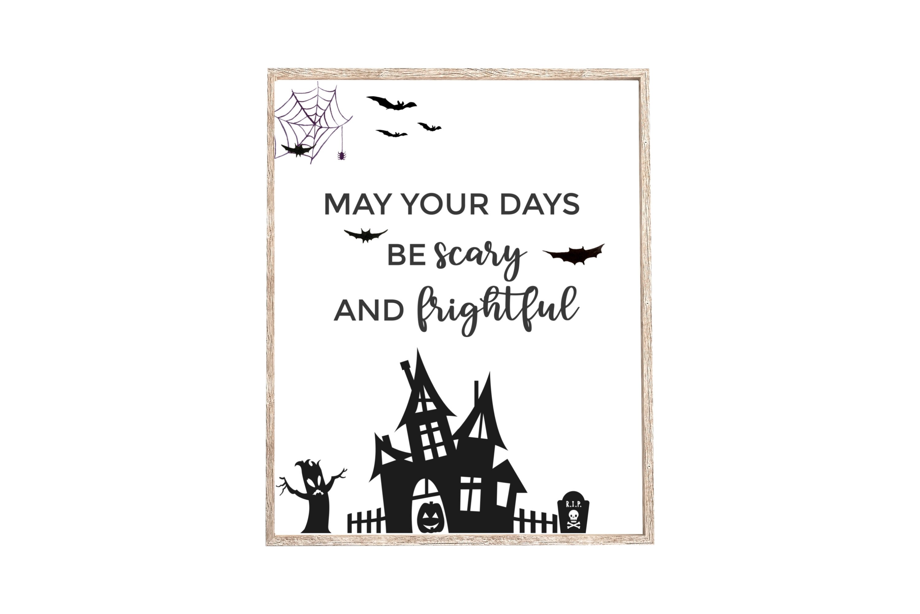 Farmhouse Halloween 8x10 Printable Wall Art/indoor Halloween Decor for ...