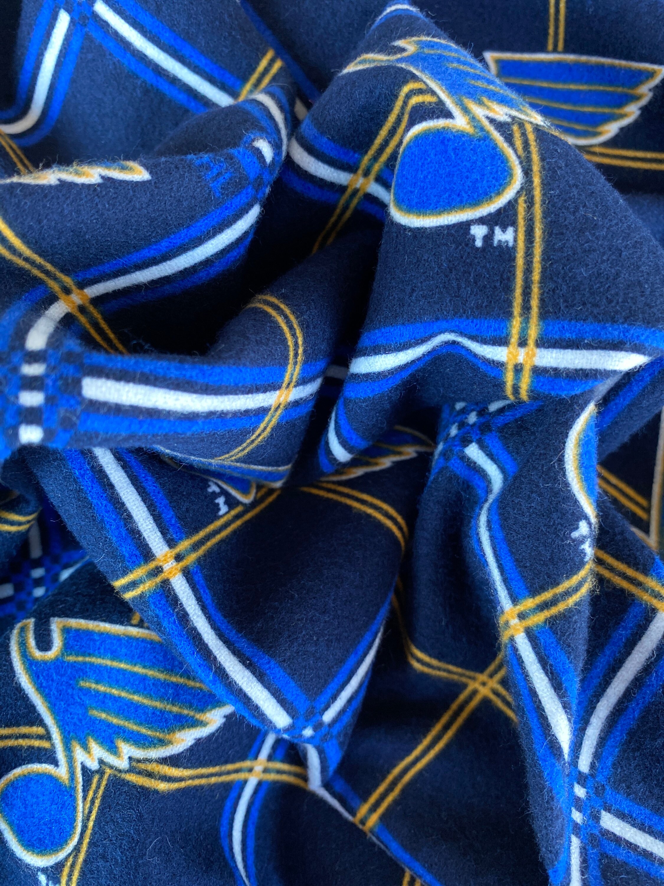 NHL St. Louis Blues Plaid Cotton Flannel Fabric By The Yard | Etsy