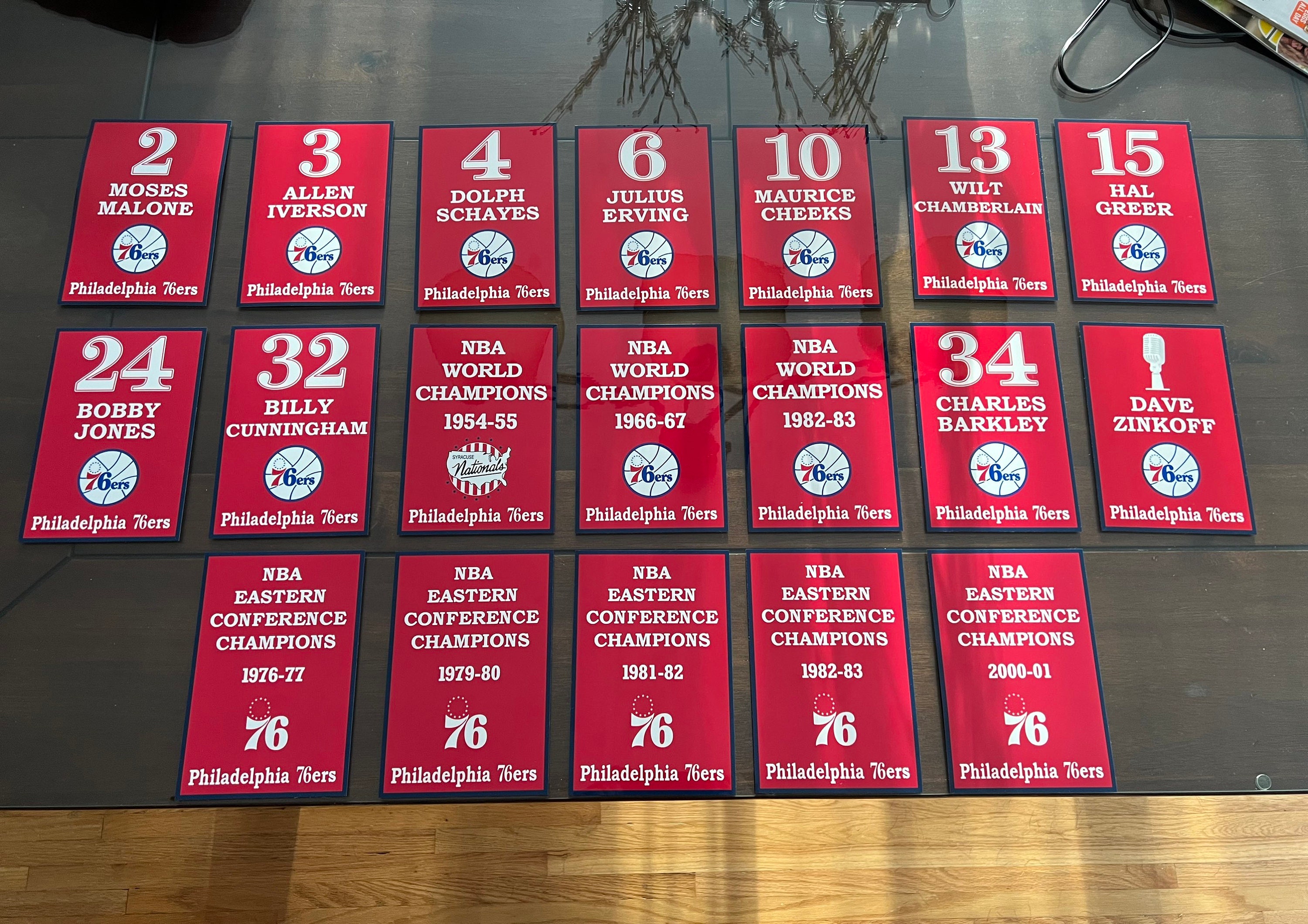 76ers retired jerseys