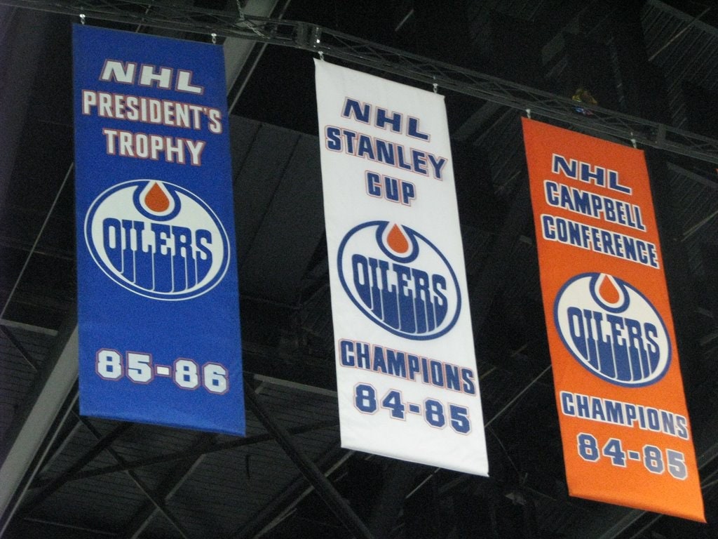 3 SIZES Edmonton Oilers Arena Replica Banners Complete Set Etsy Canada