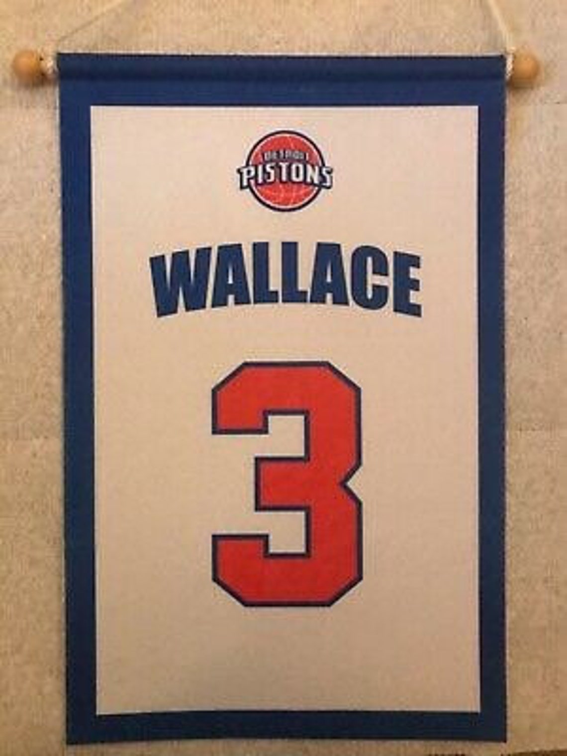 Detroit Pistons World Championship & Retired Decal Banners Etsy
