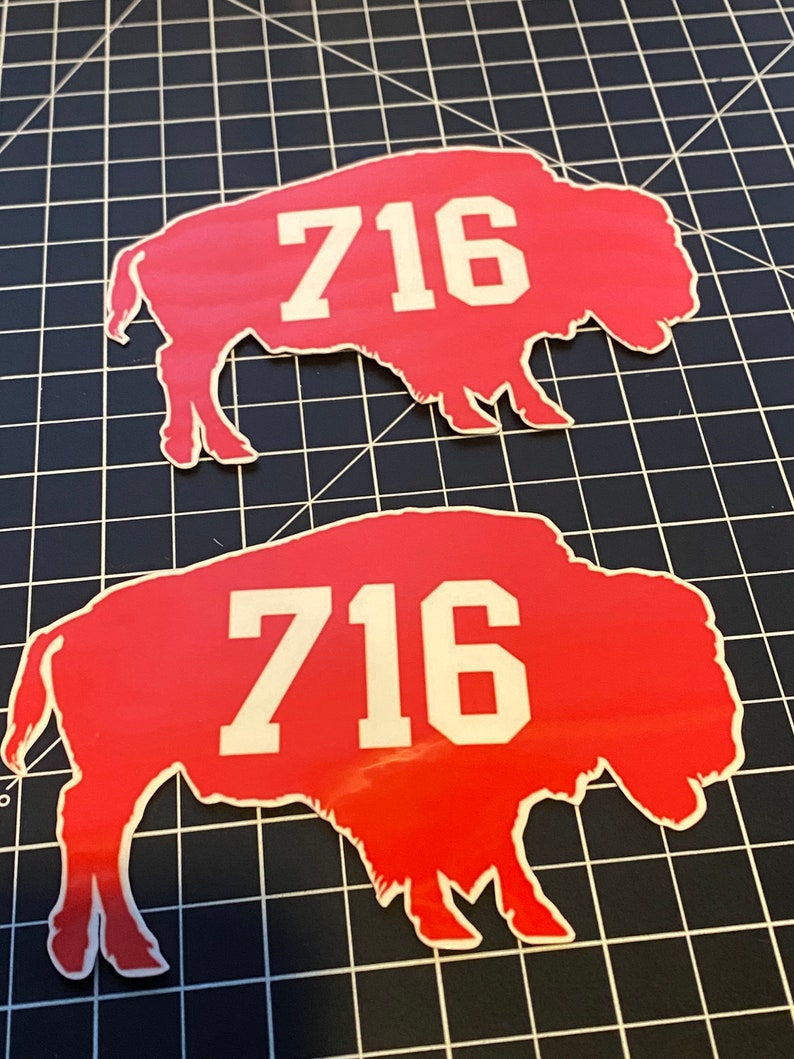 Buffalo 716 area code decal sticker Billsmafia | Etsy