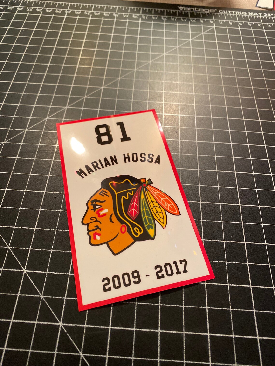 3 SIZES Chicago Blackhawks Stanley Cup and Retired Numbers Etsy