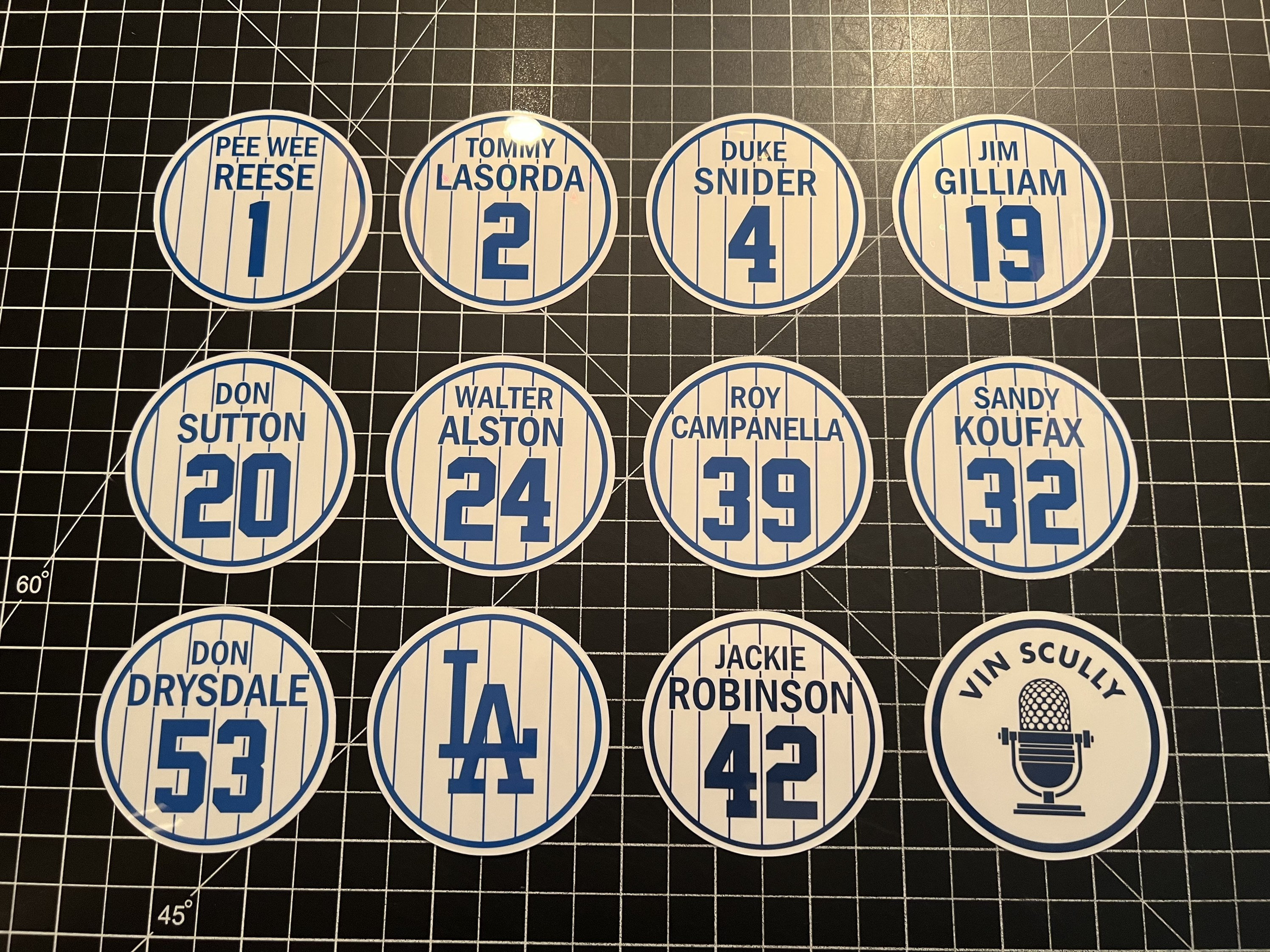 4 SIZES Los Angeles Dodgers Retired Player Numbers Vinyl -  UK