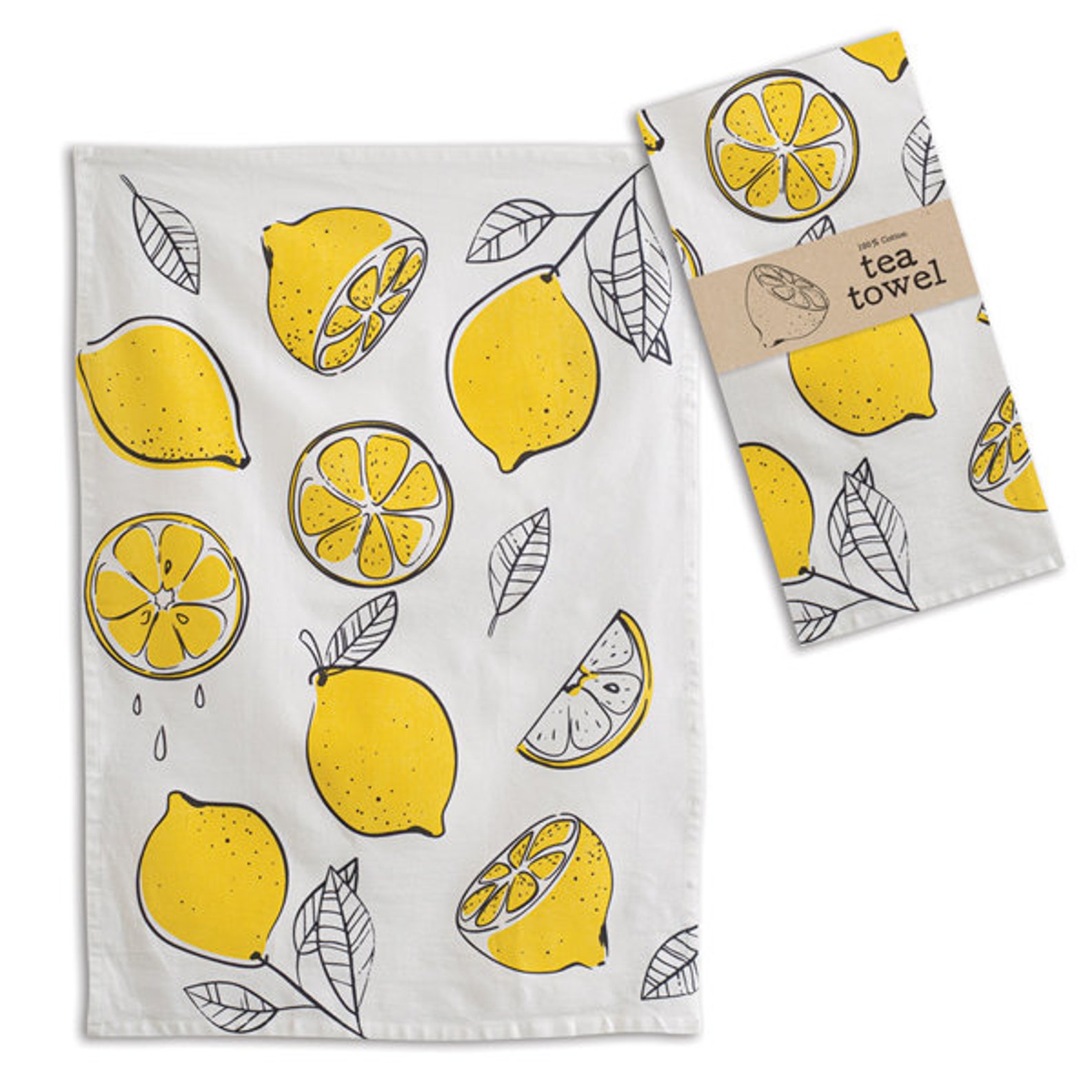 Lemon Tea towel Etsy