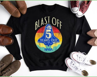 Fun Bedtime or Anytime Bella T-shirt Cotton Comfy T-Shirt Blast Off To Bed with Rocket