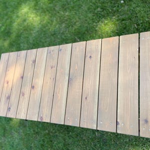 Folding Table, Barbecue Grill Table, Stained or Natural, Garden, Craft Hand Made Table immagine 4