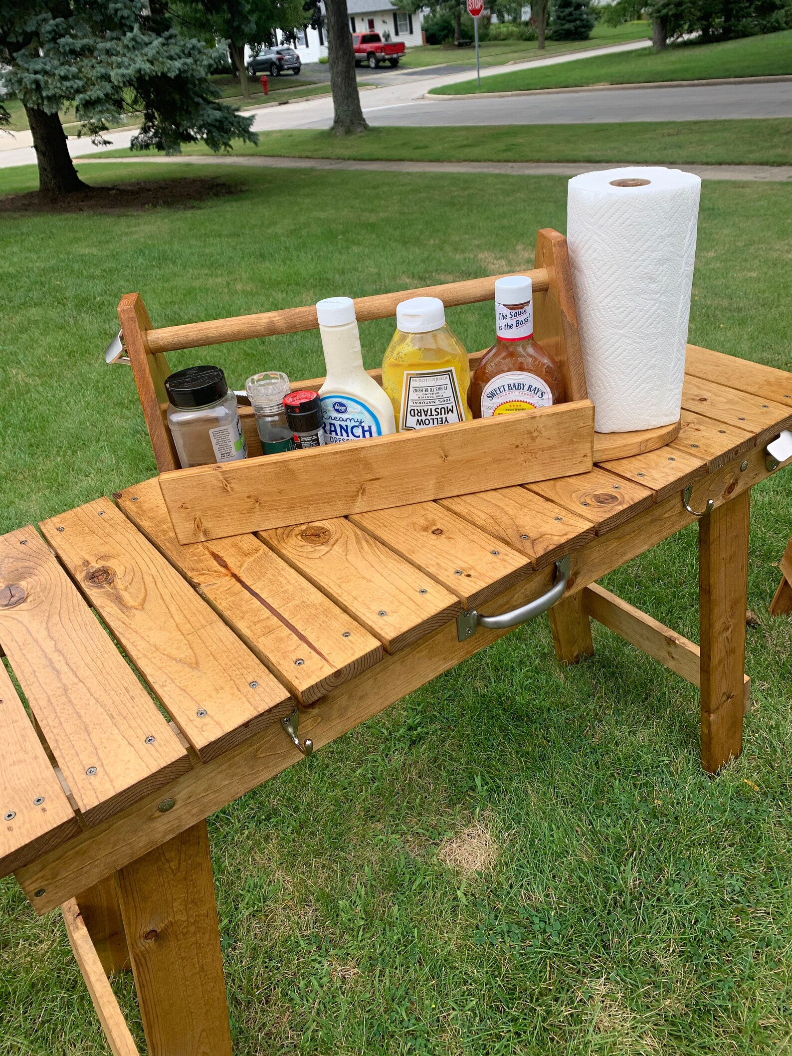 Barbecue Caddy Grill Accessories Beer Caddy BBQ Gift Etsy