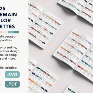 25 Boho Color Palettes for Branding Design, Weddings, Painting - Modern Color Schemes and Color Reference Chart | Adobe Illustrator Swatches