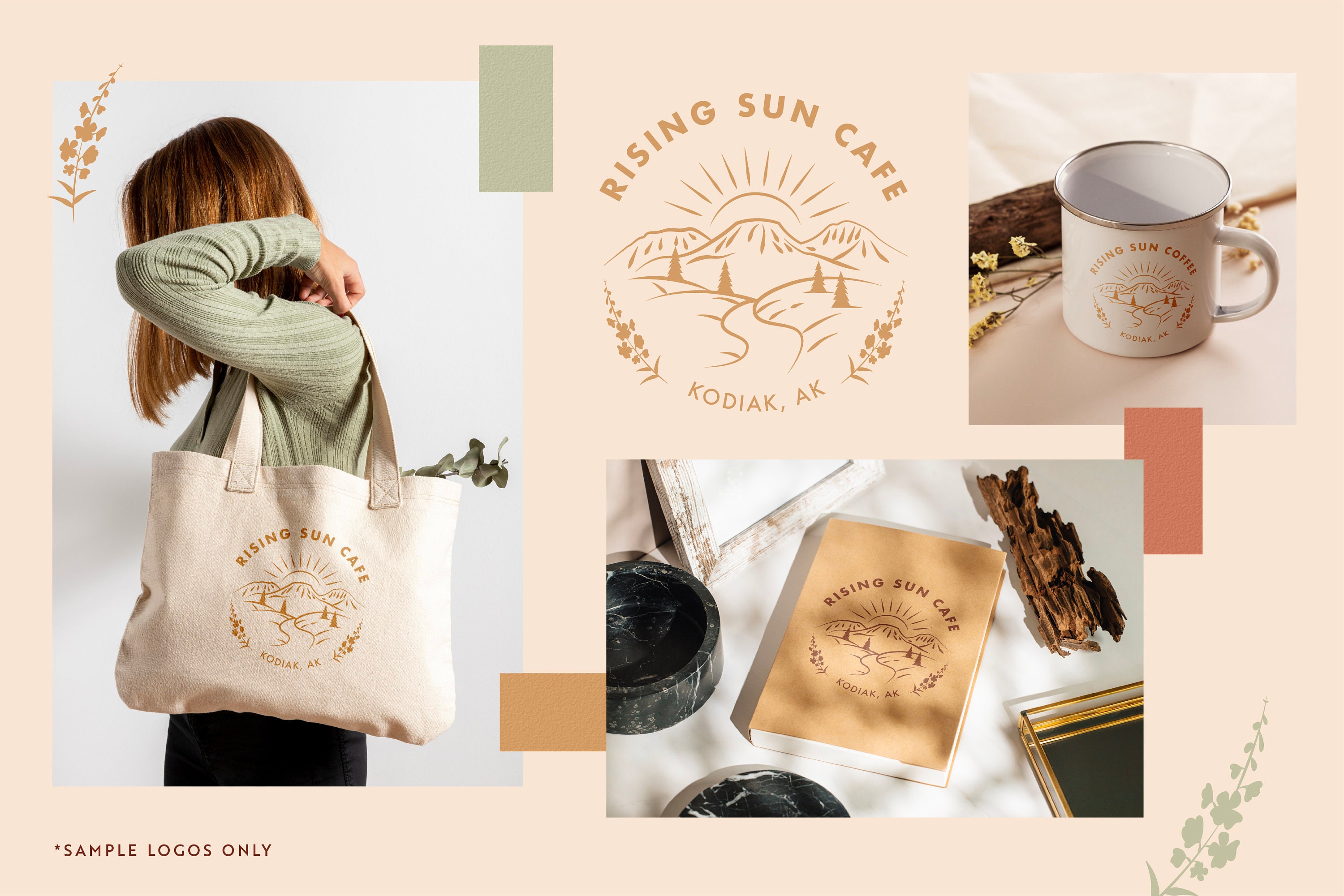 Outdoor Line Art Graphic Set Adventure Logo Templates & Etsy