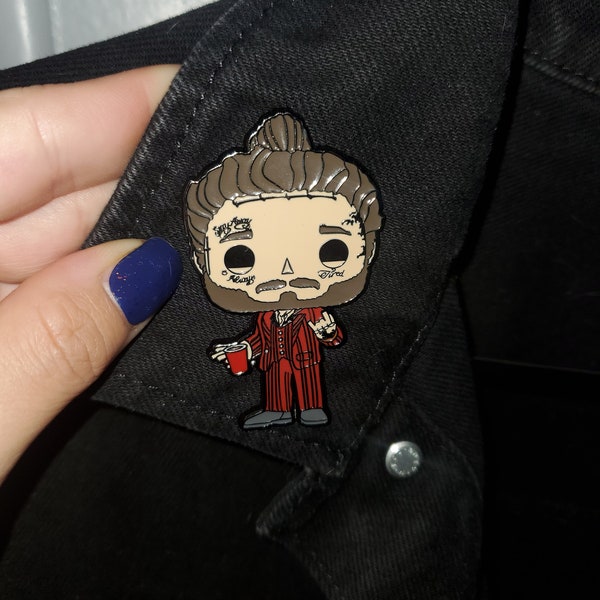 Post Malone Enamel Pin, Pins, Funko Pop Post Malone, Gift, Button, Posty, Patches, Music, Accessory, Concert
