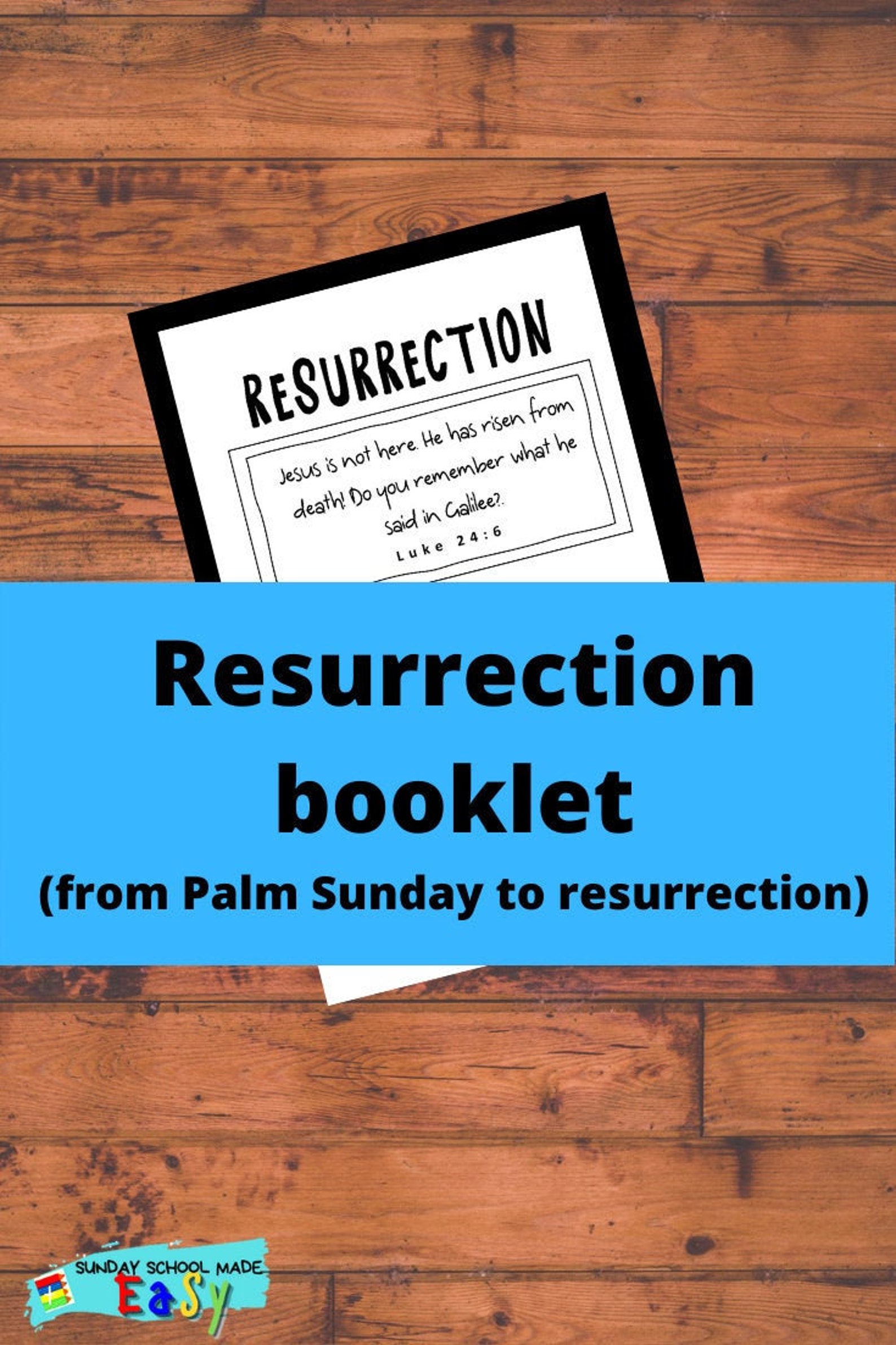 Resurrection Booklet Digital Print Easter Activity for | Etsy