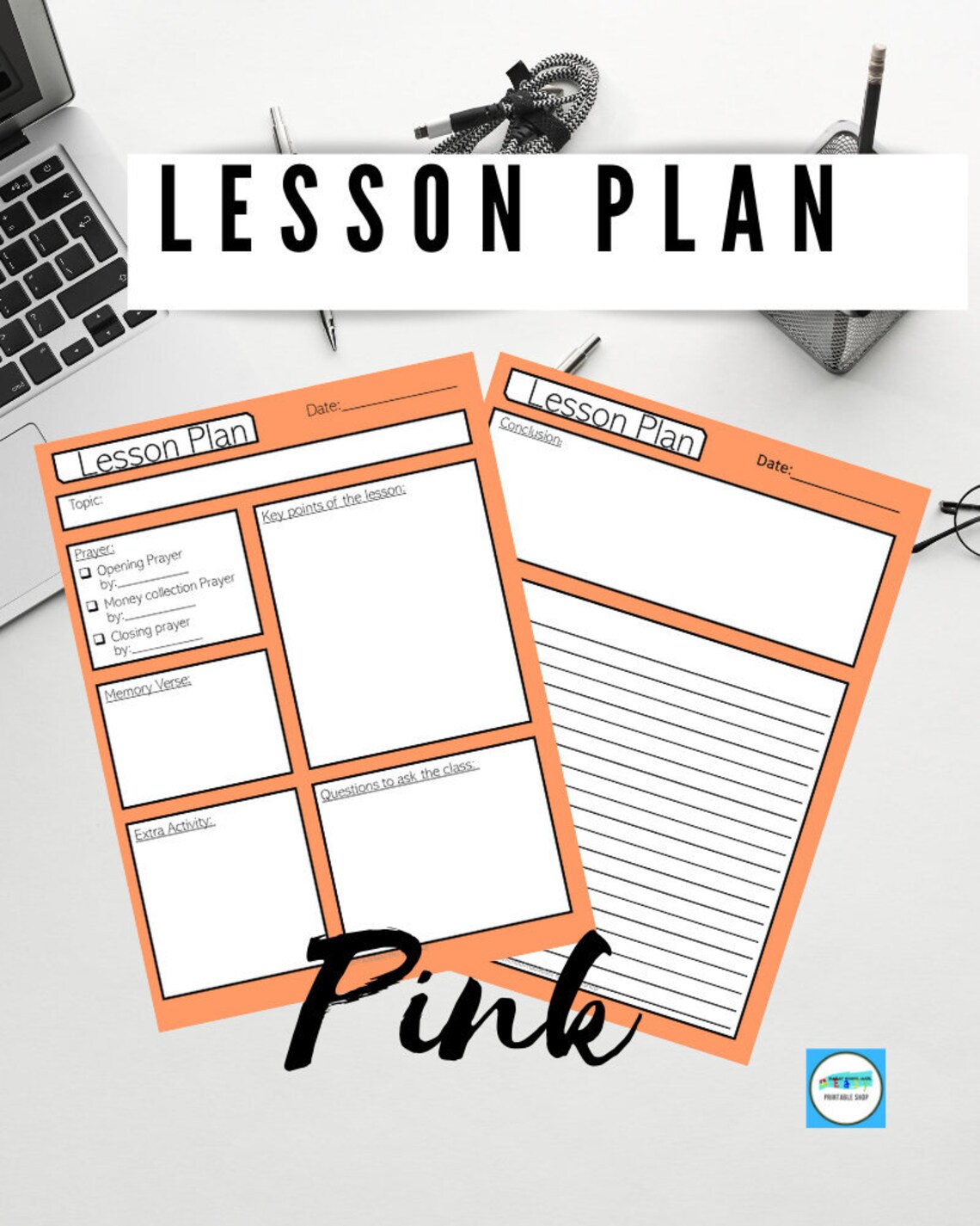 Bible Lesson Plan Template Lesson Plan Template Sunday | Etsy UK