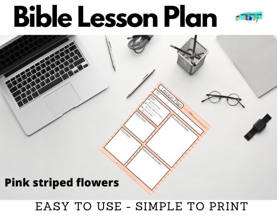 Bible lesson plan template Lesson plan template printable | Etsy