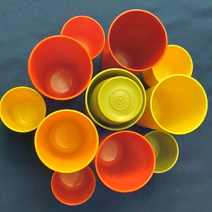 Lot of 12 pcs. , 6 Tupperware Tumblers 12 Oz. (1348) and 6 Tupperware Juice Cups 6 Oz. (1251)  Tupperware Quality, Durability, Versatility